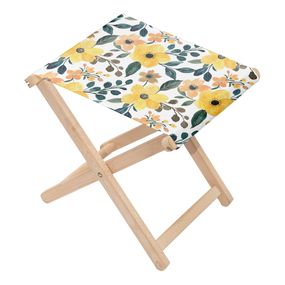 Rozkladacia stolička Yellow Floral Watercolor