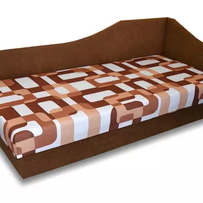 Jednolôžková posteľ (váľanda) 80 cm Lux 87 (Hnedá 13 + Gusto 11) (P)
