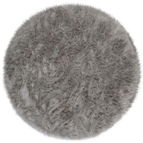 Flair Rugs koberce Kusový koberec Faux Fur Sheepskin Grey kruh - 120x120 (priemer) kruh cm