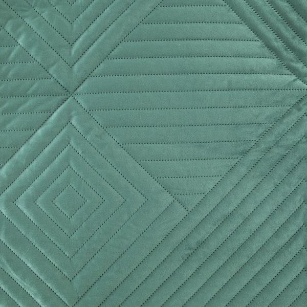 DomTextilu Smaragdovo zelený prešívaný zamatový prehoz 230 x 260  56122-234828
