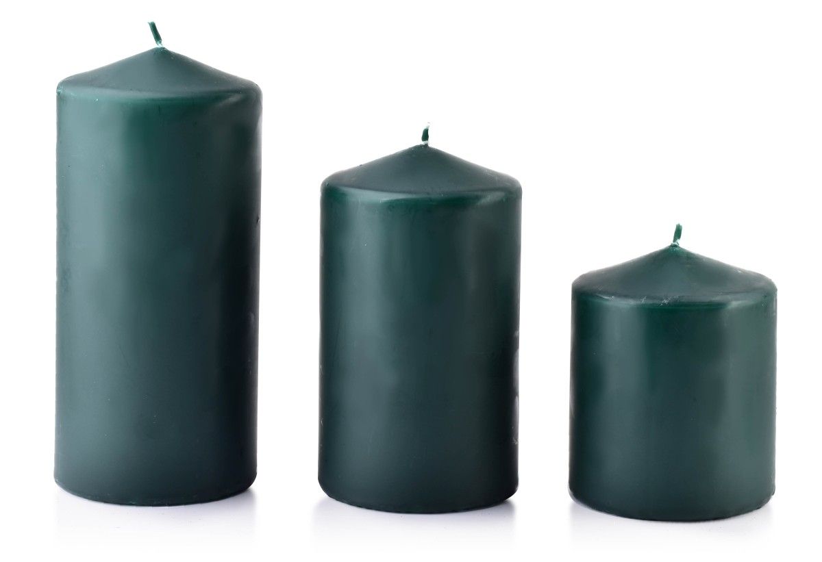 Vysoká sviečka Classic Candles 18 cm zelená