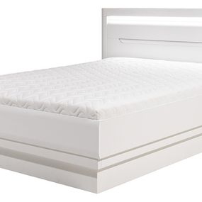 Moderná posteľ irma 140x200cm s osvetlením - biela
