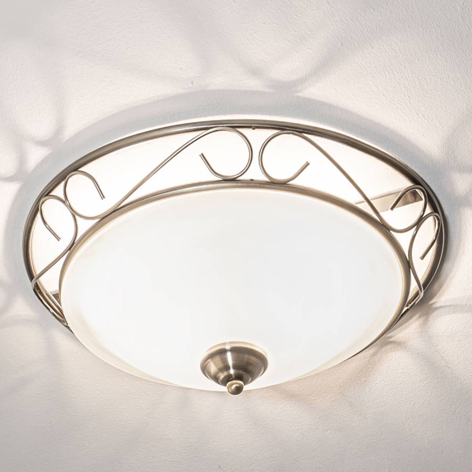 Searchlight Anneke – romanticky-hravé stropné svietidlo, Obývacia izba / jedáleň, sklo, kov, E14, 60W, K: 12cm