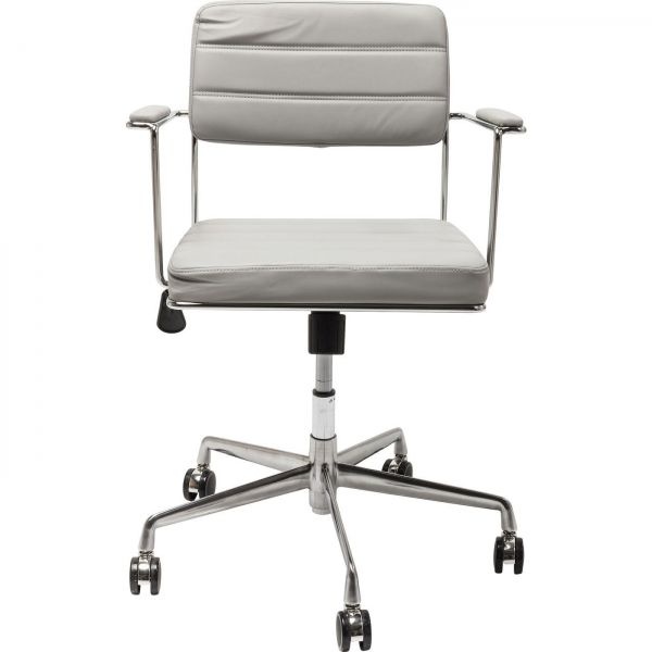 KARE Design Šedá čalouněná kancelářská židle Dottore