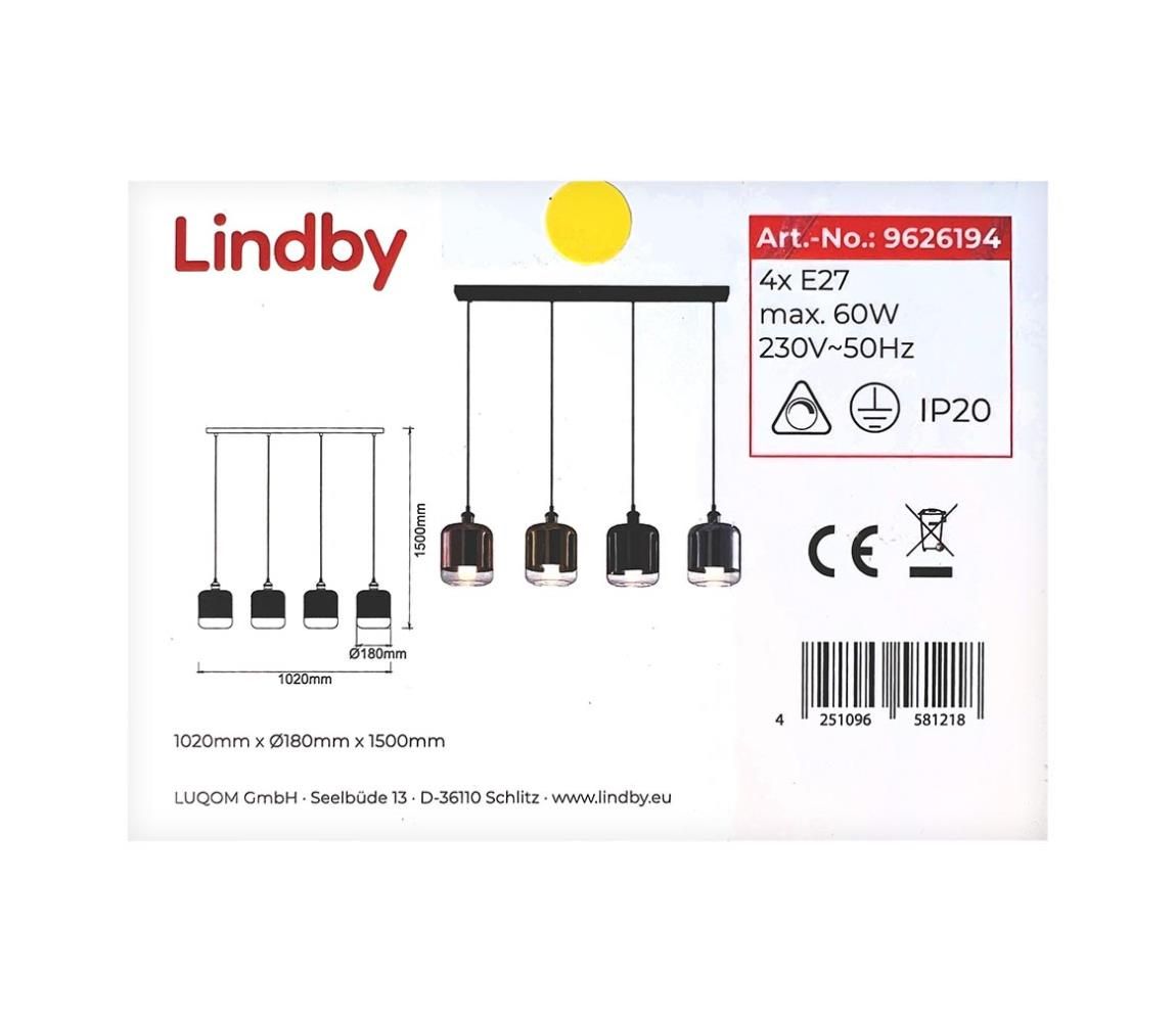 Lindby - Luster na lanku TALLINN 4xE27/60W/230V