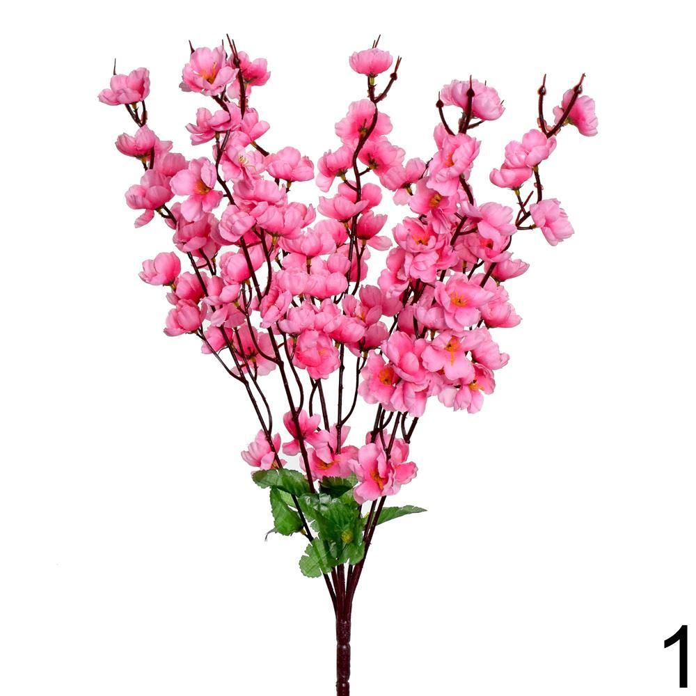 Kytica čerešňový kvet ružový x7 55cm 218373R