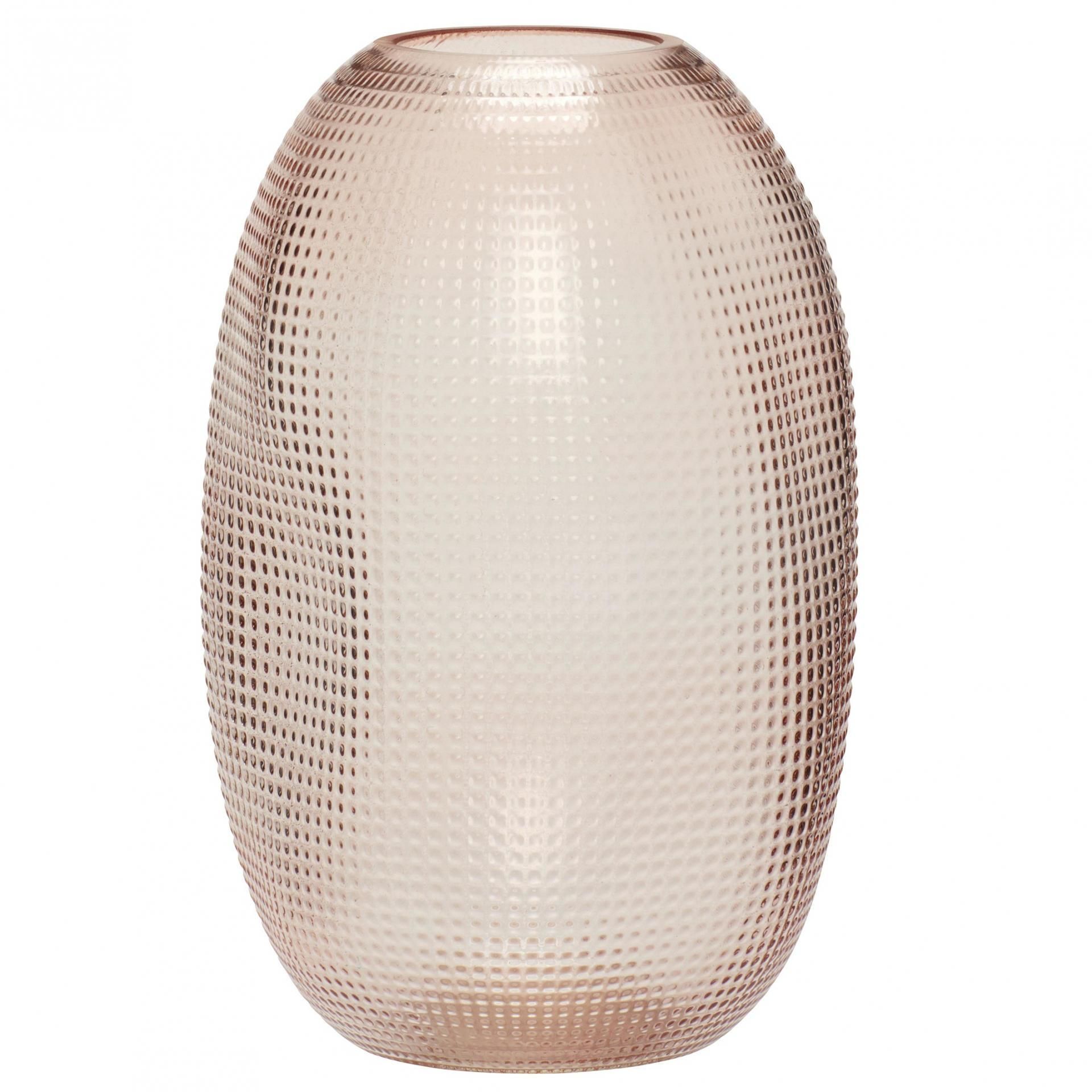 Hübsch Sklenená váza Dot Pink Glass