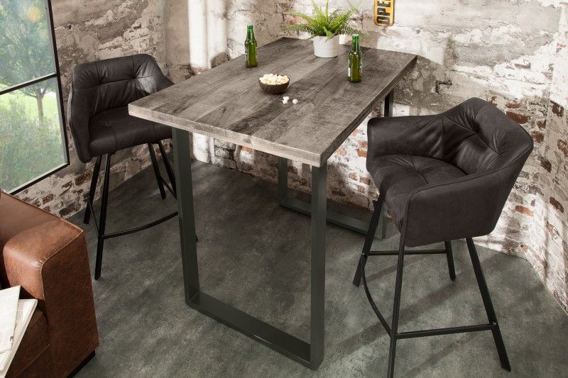 Germany24 - Barový stôl Iron Craft 120cm mango šedý
