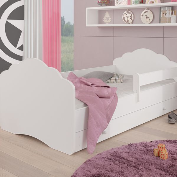 Detská posteľ s matracom a úložným priestorom Cami 80x160 cm - biela