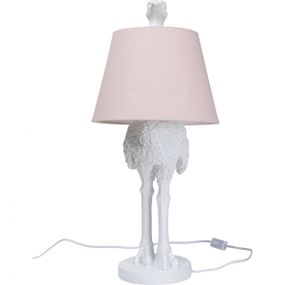 KARE Design Stolní lampa Pštros - bílý, 66cm