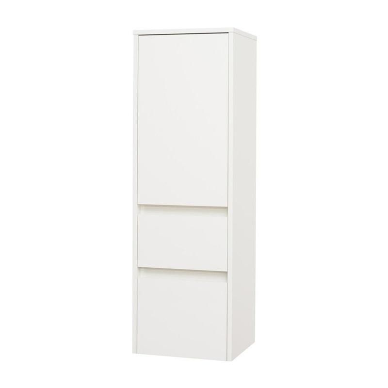 MEREO - Opto kúpeľňová skrinka vysoká 125 cm, pravé otváranie, biela CN914P