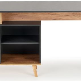 HALMAR Písací stôl SERGIO XL, antracit/ dub wotan