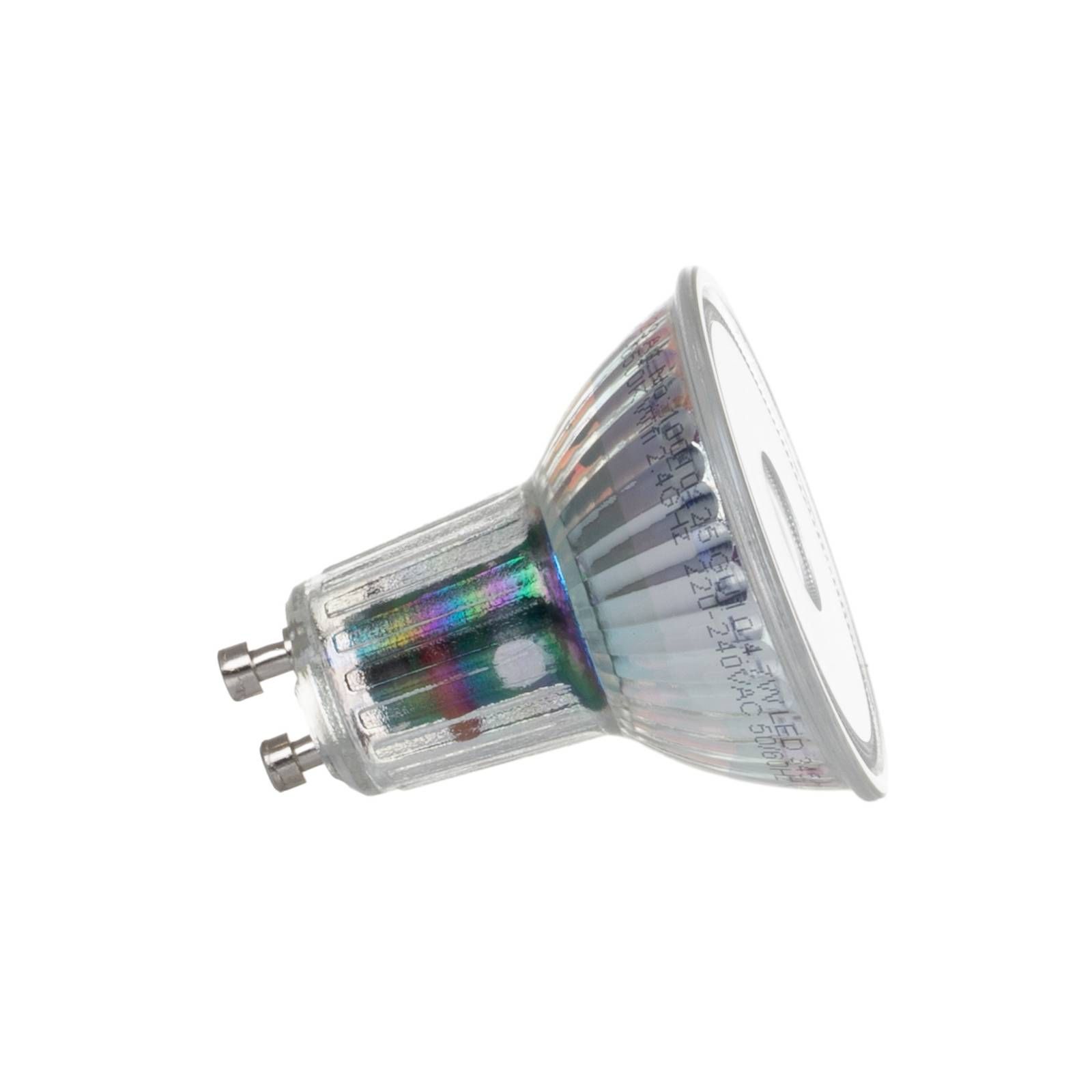 PRIOS Smart LED GU10 sklo 4, 7W WLAN číra tunable white, sklo, GU10, 4.7W, Energialuokka: F, P: 5.2 cm
