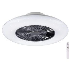 R62402106 TRIO RL VISBY stropné LED svietidlo s ventilátorom 40W 4000lm 3000-6000K IP20 biela s diaľkovým ovládaním