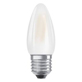 OSRAM sviečková LED E27 4W Classic B 2.700K matná, E27, 4W, Energialuokka: E, P: 9.2 cm