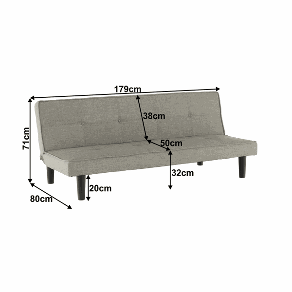 Rozkladacia pohovka, sivá/čierna, ZELDA NEW