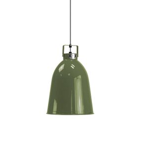 Jieldé Clément C240 závesná lampa olivová lesk Ø24, Obývacia izba / jedáleň, hliník, E27, 75W, K: 34.5cm