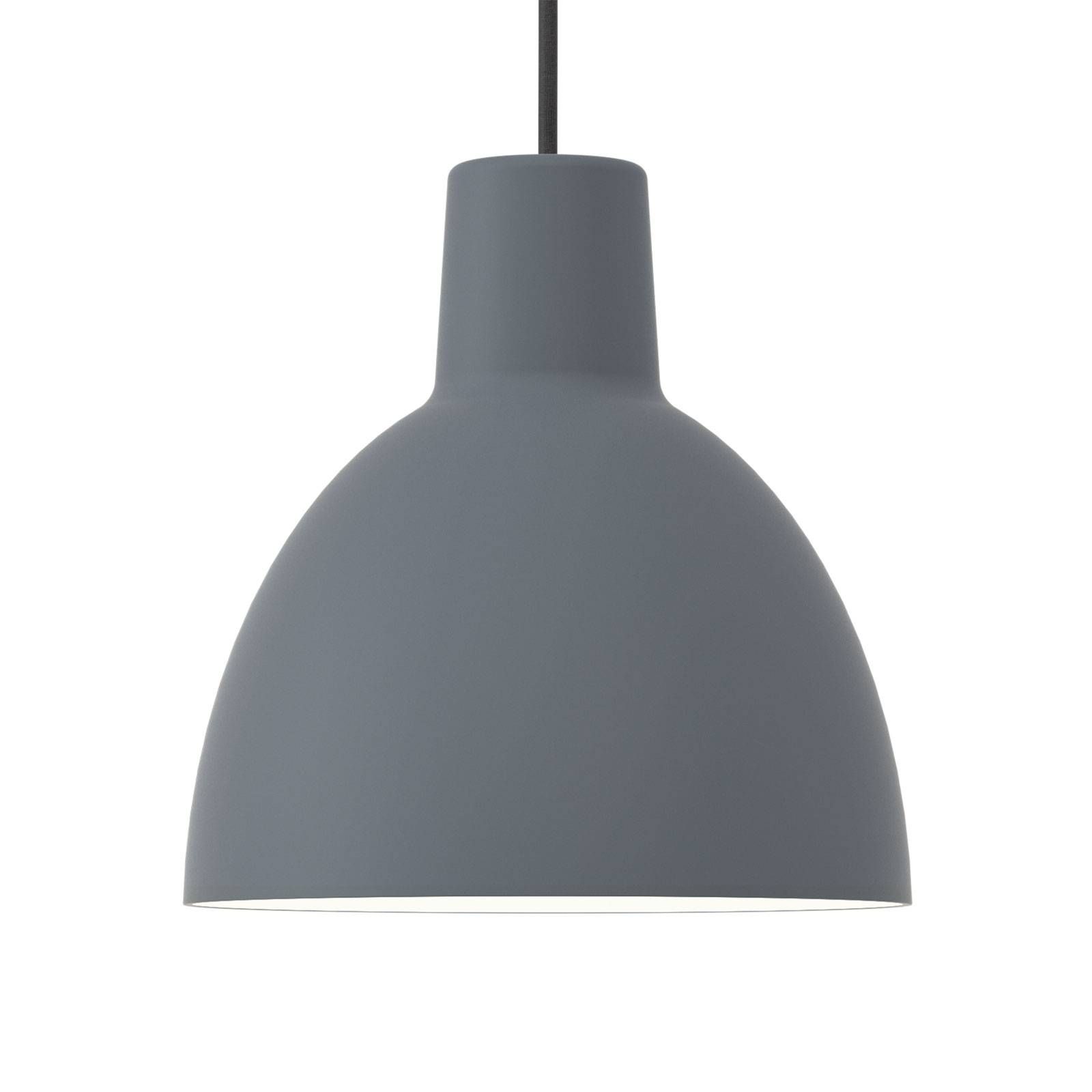 Louis Poulsen závesná lampa Toldbod 250 modrosivá, Obývacia izba / jedáleň, hliník, E27, 9W, K: 25.4cm