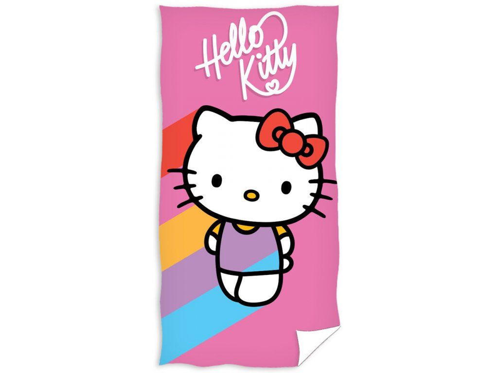 Detská osuška Hello Kitty Rainbow  70x140 cm