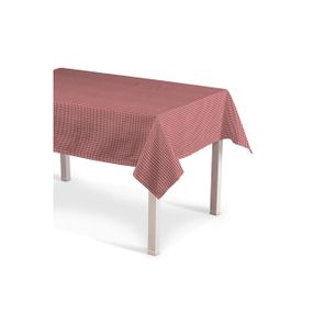 Dekoria Obrus na stôl obdĺžnikový, červeno-biele malé káro, 130 × 280 cm, Quadro, 136-15