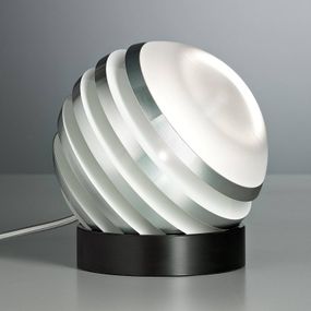 TECNOLUMEN Bulo – stolná LED lampa biela, Obývacia izba / jedáleň, hliník, sklo, akryl, 7.84W
