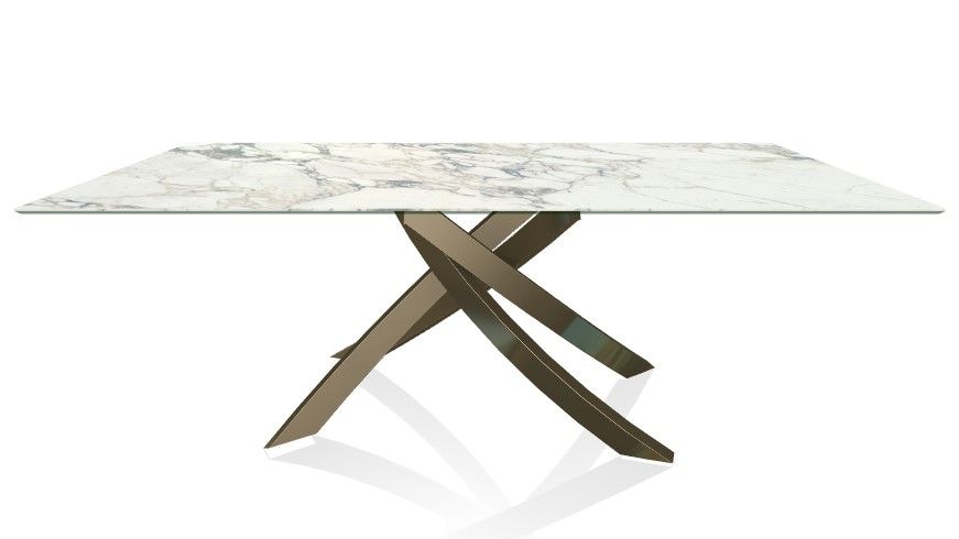BONTEMPI - Stôl ARTISTICO mramorový, 200/250x106 cm