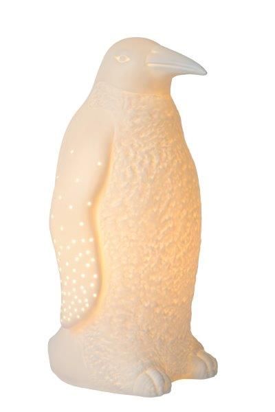 LUCIDE 13532/01/31 PINGUIN stolová lampa E14 H25.7cm biela porcelánová biela