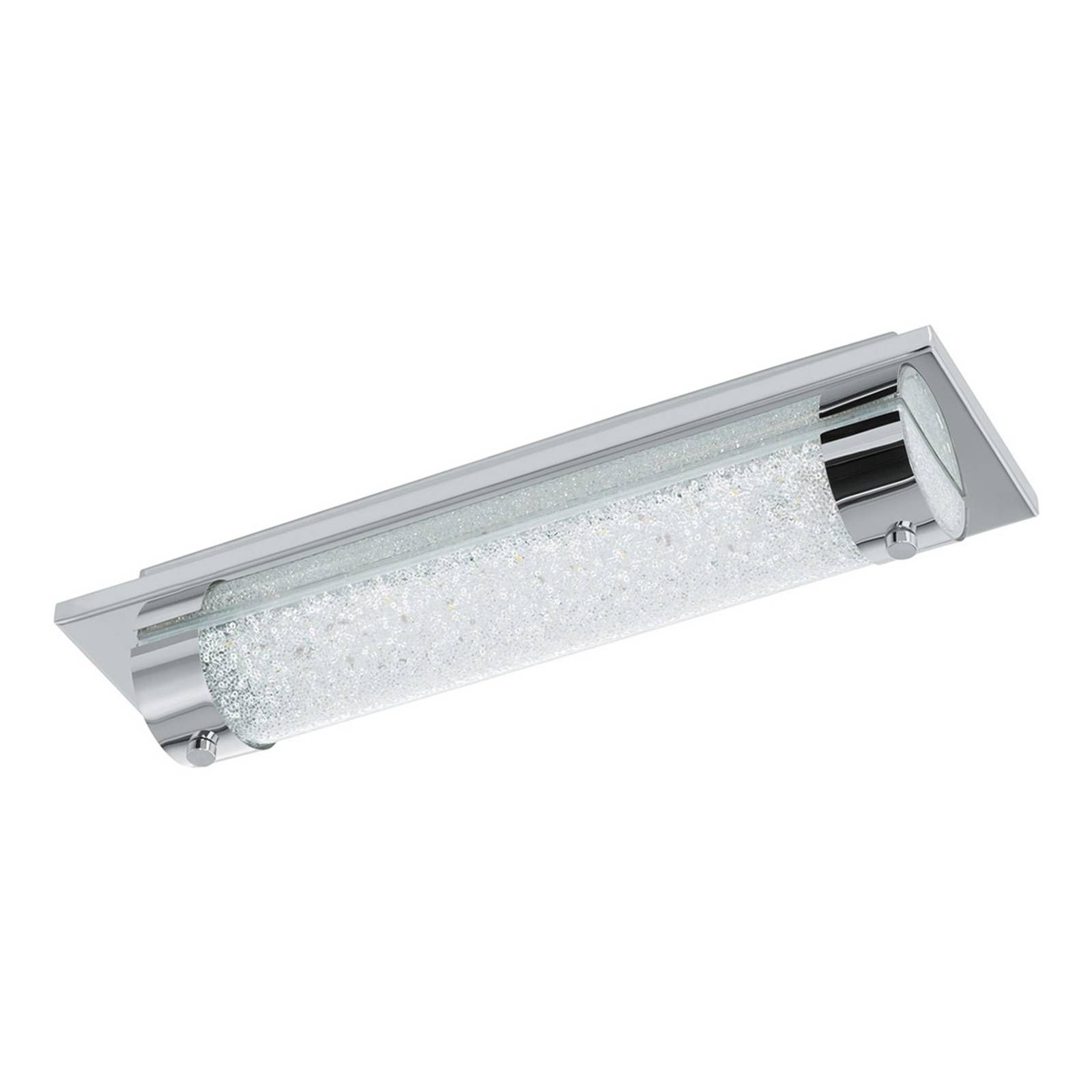 EGLO Stropné LED svetlo Tolorico, 35 cm dlhé, Kúpeľňa, ušľachtilá oceľ, sklo, 8W, P: 35 cm, L: 10 cm, K: 7cm