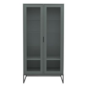 Sivozelená vitrína 90x178 cm Lipp - Tenzo