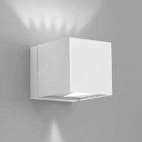 Milan Iluminación Dau nástenné svetlo tvar kocky up-down biele, Obývacia izba / jedáleň, hliník, G9, 53W, P: 8 cm, L: 8 cm, K: 8.7cm