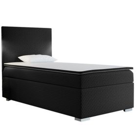 Expedo Čalúnená posteľ boxspring RENATA + topper, 80x200, sawana pik honey 14, pravá