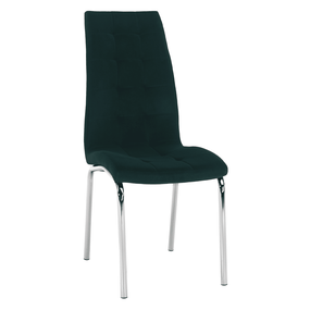 Kondela Jedálenská stolička, smaragdová Velvet látka/chróm, GERDA NEW 70804