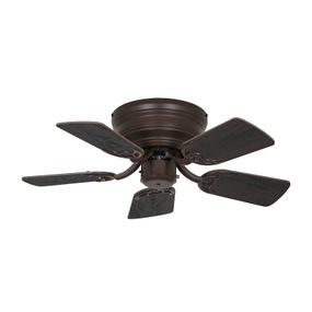 CasaFan Stropný ventilátor Classic Flat III bronz Ø 75 cm, Obývacia izba / jedáleň, kov, drevo, K: 20.9cm