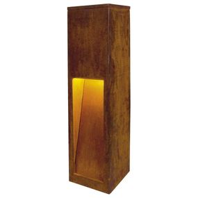 SLV BIG WHITE RUSTY SLOT 50, venkovní stojací lampa, TC-DSE, IP44, rezavé železo, D/Š/V 12/12/50 cm, max. 11 W 229410