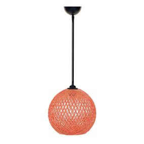 Luster na lanku JUTE 1xE27/60W/230V oranžová