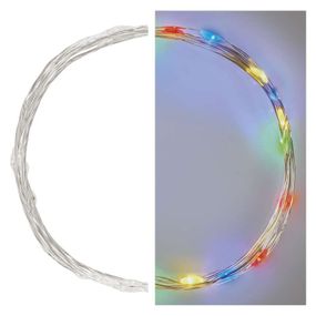 EMOS Lighting D3AM04 LED vianočná nano reťaz 1,9 m 2x AA vnútorná multicolor časovač
