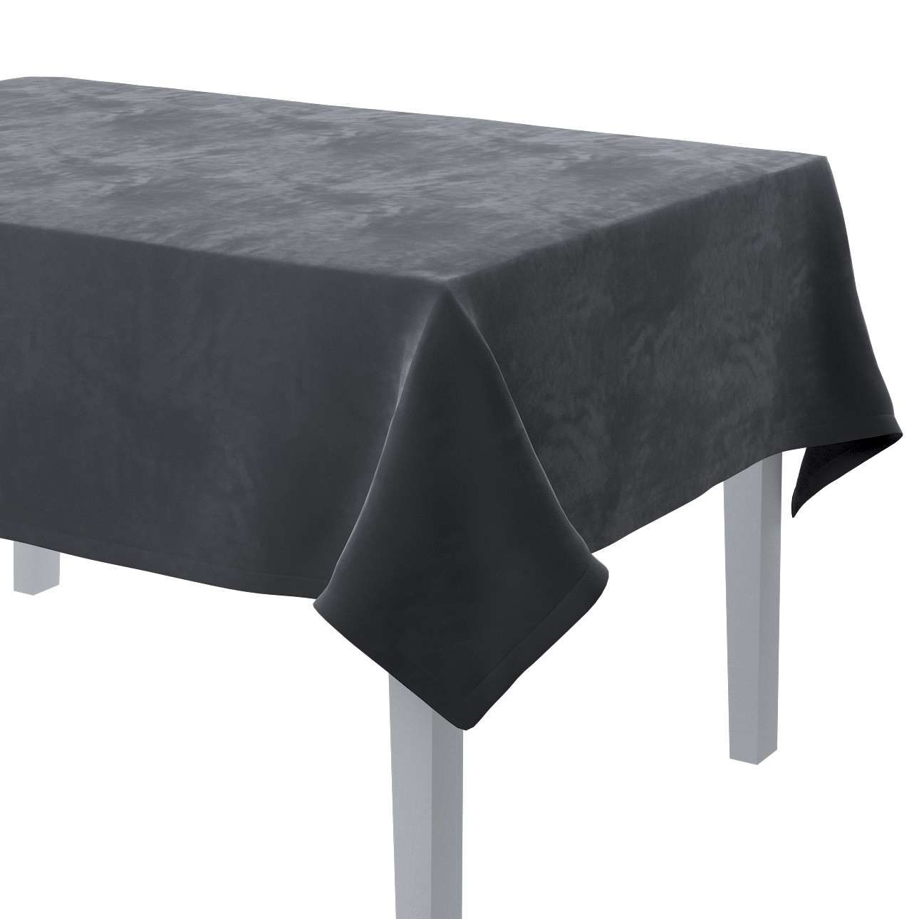 Dekoria Obrus na stôl obdĺžnikový, Mørkegrå, 130 × 130 cm, Velvet, 704-12