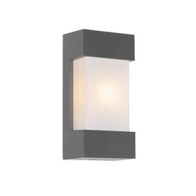 Buiten wandlamp donkergrijs IP54 licht-donker sensor - Tide