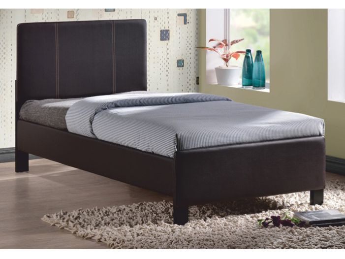 Jednolôžková posteľ 90 cm Coson (hnedá) (s roštom)
