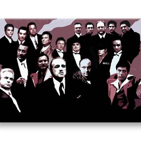 Ručne maľovaný POP Art obraz The MAFIA Family