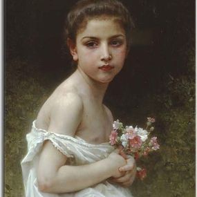 Reprodukcia Little Girl with a Bouquet zs17394