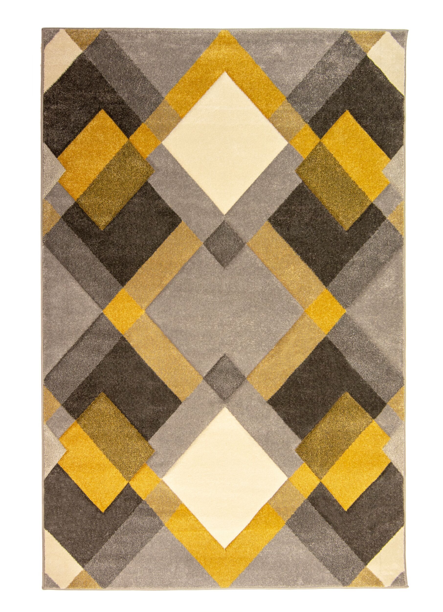 Flair Rugs koberce Kusový koberec Hand Carved Nimbus Grey / Ochre - 200x290 cm