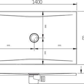 Jika Pure - Sprchová vanička oceľová premium 1400 mmx800 mm, biela H2164240000001