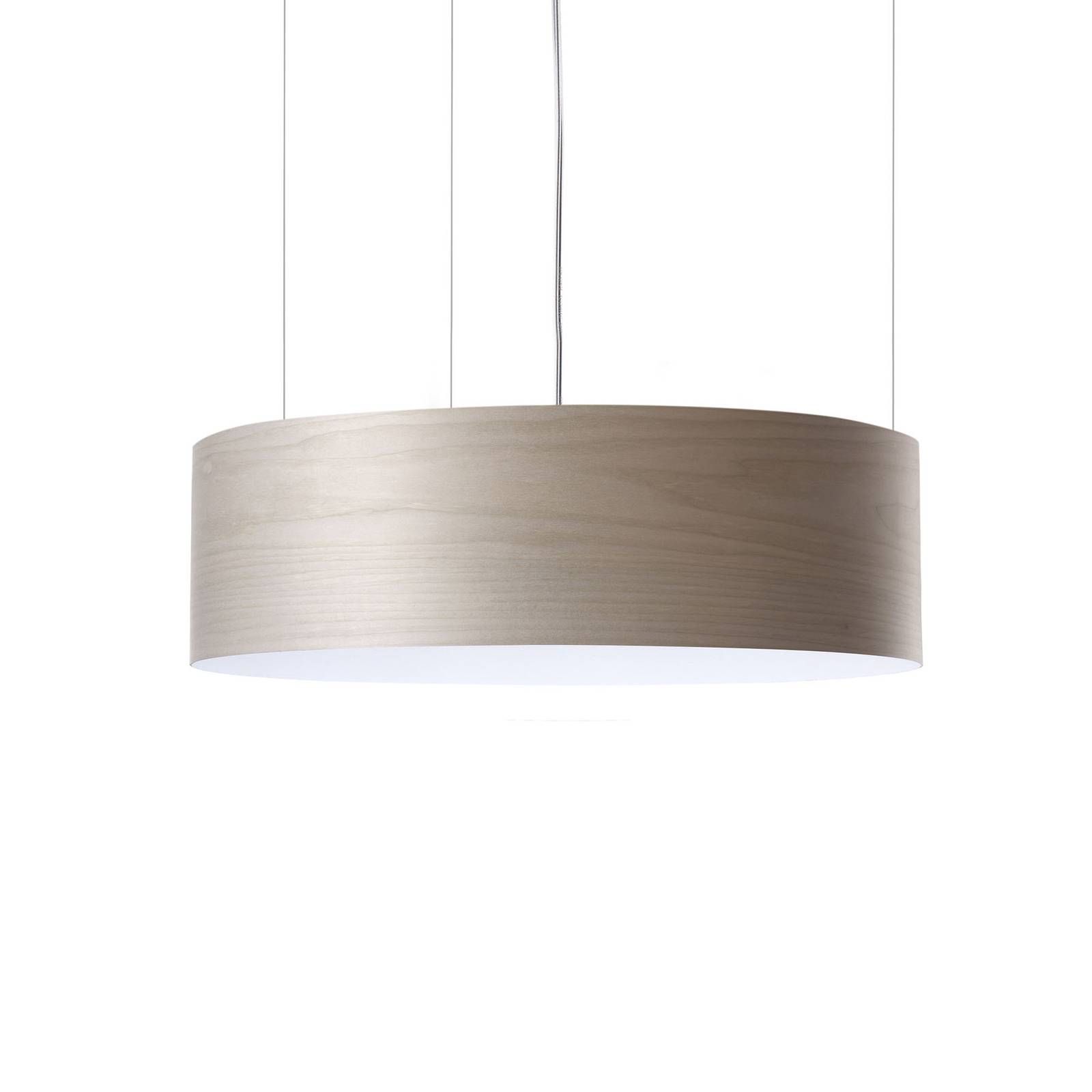 LZF LamPS Gea Slim závesné LED 0-10V stmievateľné sivé, Obývacia izba / jedáleň, drevená dyha, plast, kov, 25W, K: 15cm