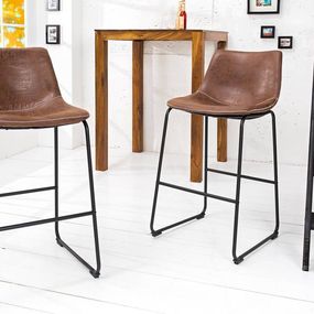 Dizajnová barová stolička Alba hnedá