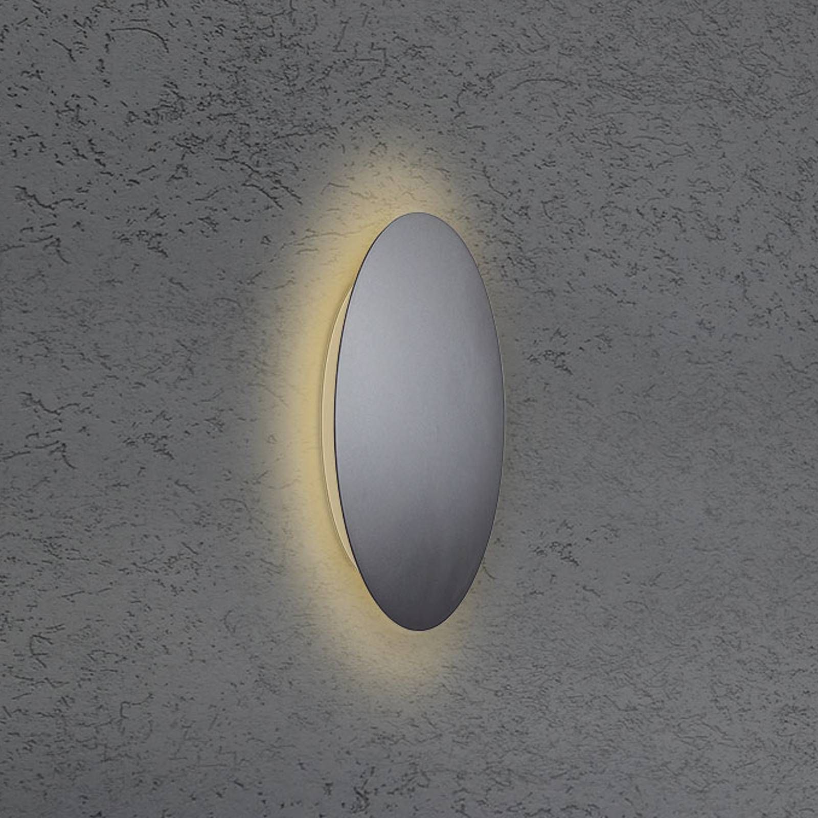 Escale Blade nástenné LED svetlo antracit Ø 18 cm, Obývacia izba / jedáleň, hliník, 6.6W