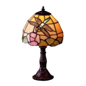Artistar Stolná lampa v štýle Tiffany JANNEKE, Obývacia izba / jedáleň, sklo, kov, E14, 40W, K: 29cm