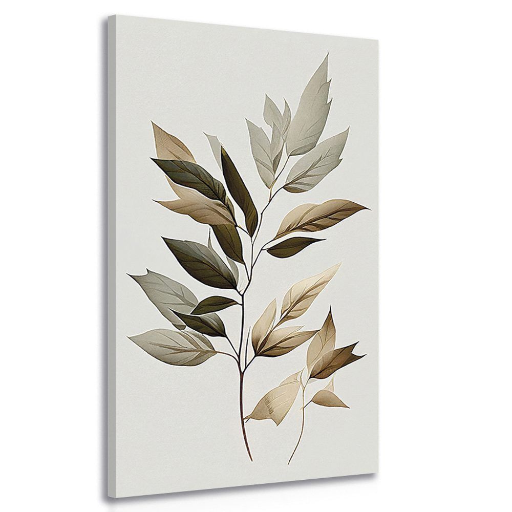 Obraz luxusné listy s nádychom minimalizmu - 60x120