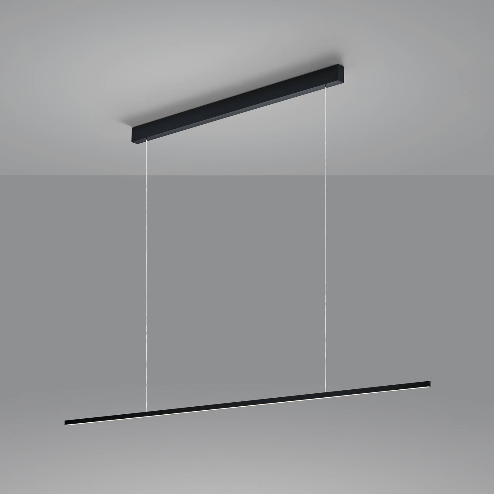 Helestra Loopy závesné LED svetlo akrylový difuzér, Obývacia izba / jedáleň, hliník, satinovaný akryl, 22W, P: 150 cm, L: 0.7 cm, K: 1.6cm