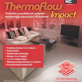 Podložka pod koberec Floorwise Thermaflow Impact - Rozměr na míru, šíře 133 cm cm